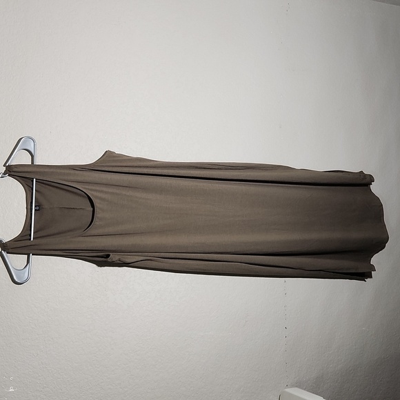 Torrid Womens Dress Tunic Torrid Size 2 Olive Green Maxi Slit Sides Tank Top - Picture 1 of 9